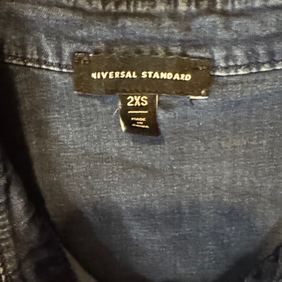 Universal Standard Dark Blue Denim Shirt - Picture 2 of 2